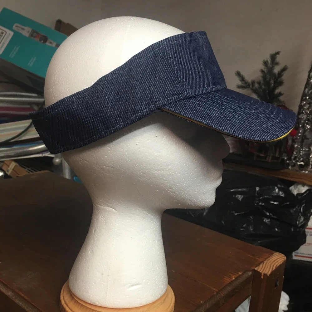 McDonalds Crew Staff Visor Blue Denim Adjustable Snap Back Hat 2022